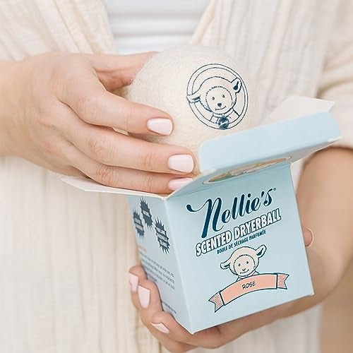 Nellie's كرات تجفيف الصوف المعطرة من نيللي - برائحة الورد مصنوعة من 100% صوف نيوزيلندي جديد وتدوم لحوالي 50 دورة تجفيف صامتة في مجففك - Image 5