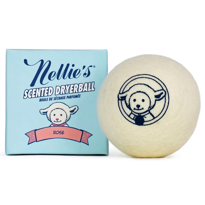 Nellie's كرات تجفيف الصوف المعطرة من نيللي - برائحة الورد مصنوعة من 100% صوف نيوزيلندي جديد وتدوم لحوالي 50 دورة تجفيف صامتة في مجففك - Image 3