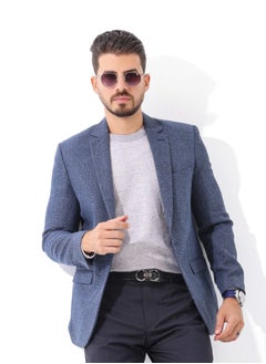 Nb - Blazer Regular fit classic blue Tweed pattern