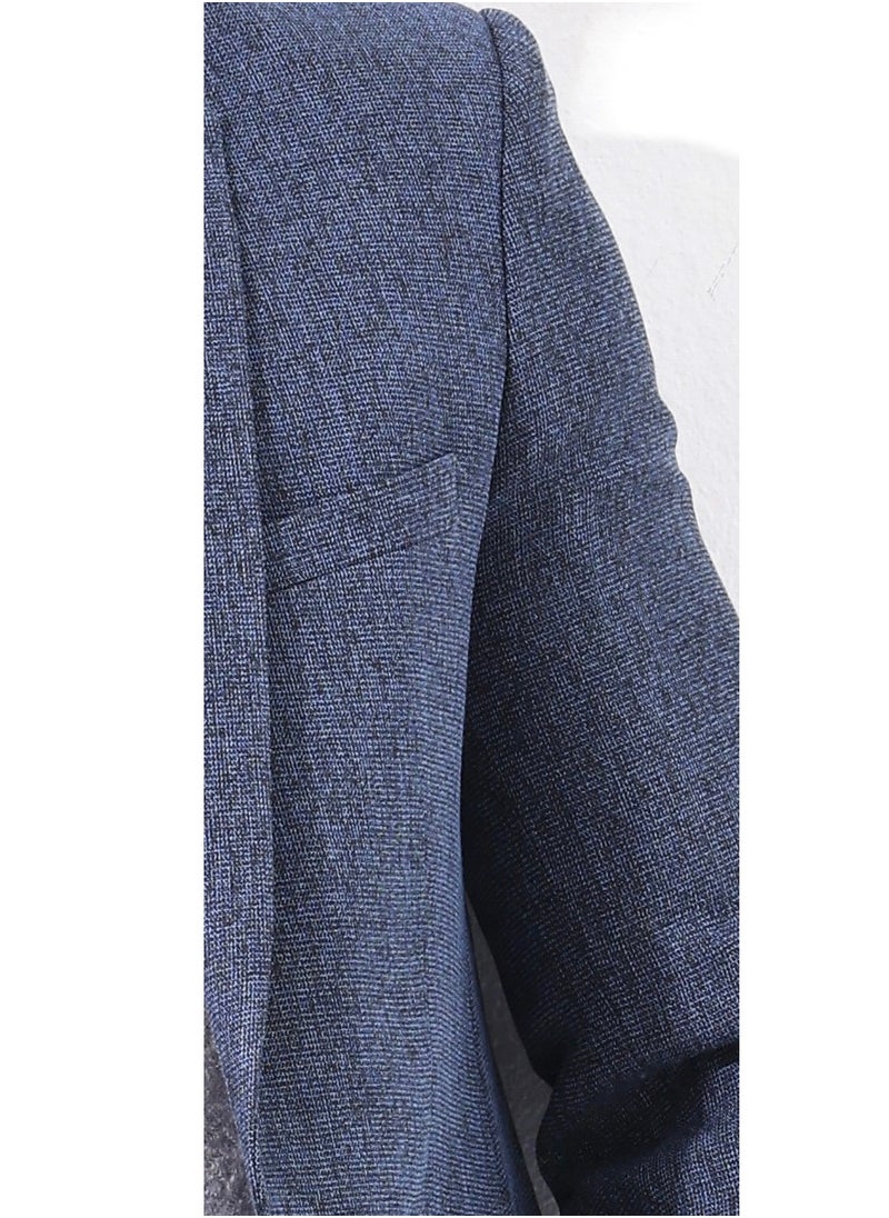 Generic - Nb - Blazer Regular fit classic blue Tweed pattern - Image 1