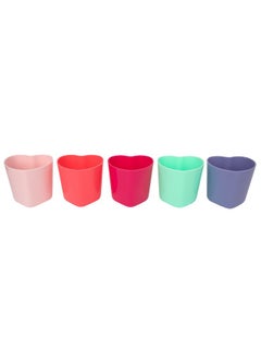 the FIRST years The First Years Heart Shaped Toddler Cups - Training Toddler Cups for Snacks and Drinks - Toddler Easter Basket Stuffers - Heart Shaped Baby Training Cup - 6 Oz - 5 Count  - Image 2