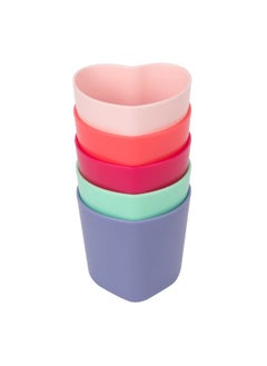 the FIRST years The First Years Heart Shaped Toddler Cups - Training Toddler Cups for Snacks and Drinks - Toddler Easter Basket Stuffers - Heart Shaped Baby Training Cup - 6 Oz - 5 Count  - Image 1
