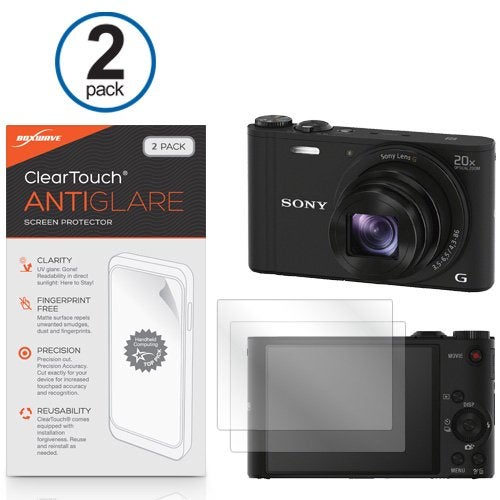 BoxWave حامي شاشة BoxWave متوافق مع Sony Cyber-Shot DSC-WX350 - ClearTouch مضاد للتوهج (عبوتان) - Image 2