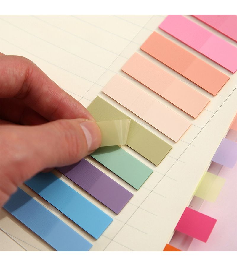 1600 Pcs Morandi Index Labels In 8 Sets Assorted Varieties Transparent Writable PET Sticky Notes For Document Indexing Marking Mistakes Highlighting Key Points Book Organizing Loose Leaf Papers Notebook Planning - Image 3