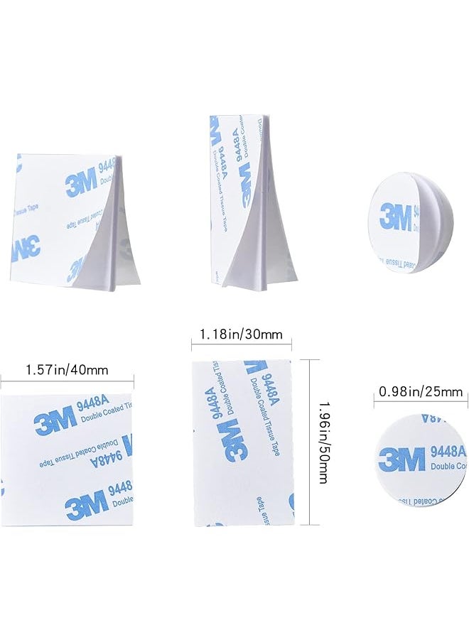 erorex - 100 Pcs Round 3M Double Sided Adhesive Pads Double Sided Stickers Self Adhesive Tape Double Sided Sticky Pads Super Sticky Adhesive Foam Pads Round 20Mm - Image 1