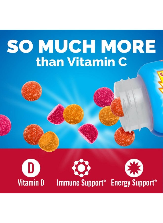 Emergen-C Kidz Immune+ Immune Support Dietary Supplements, Flavored Gummies with Vitamin C, B Vitamins and Vitamin D for Immune Support, Fun-Tastic Fruit Flavored Gummies - 44 Count - Image 2