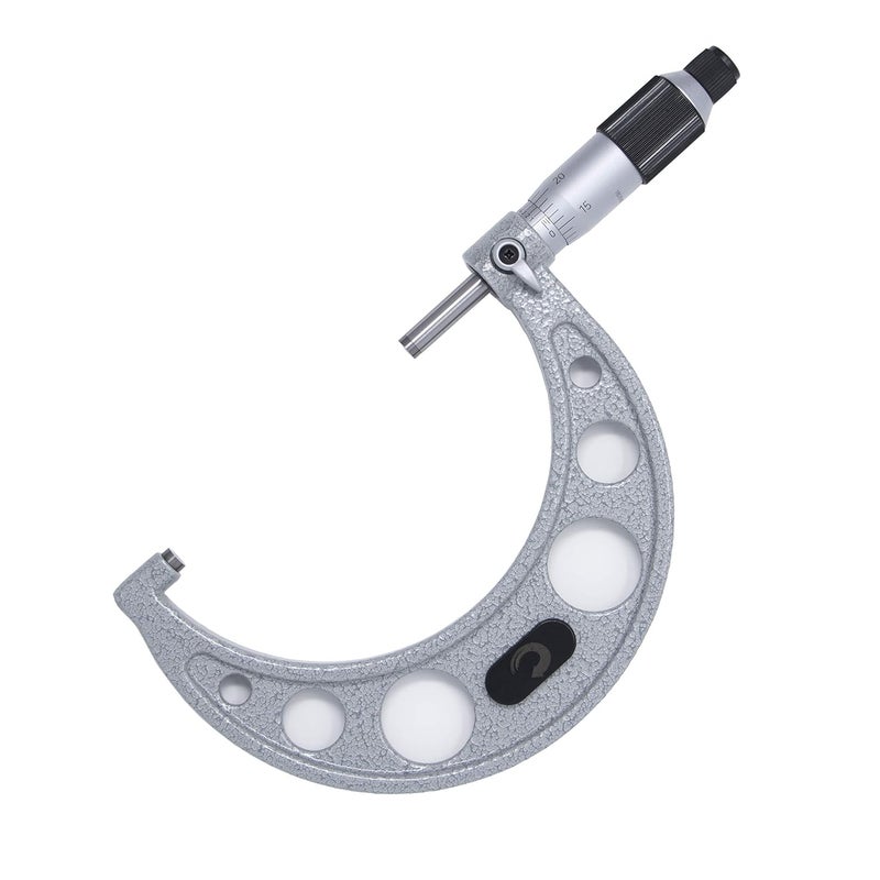 Clockwise Tools MMTR-04 Premium Outside Micrometer with Carbide Tip 3-4" Measuring Range 0.0001" Graduation Precision Machinist Tool - Image 1