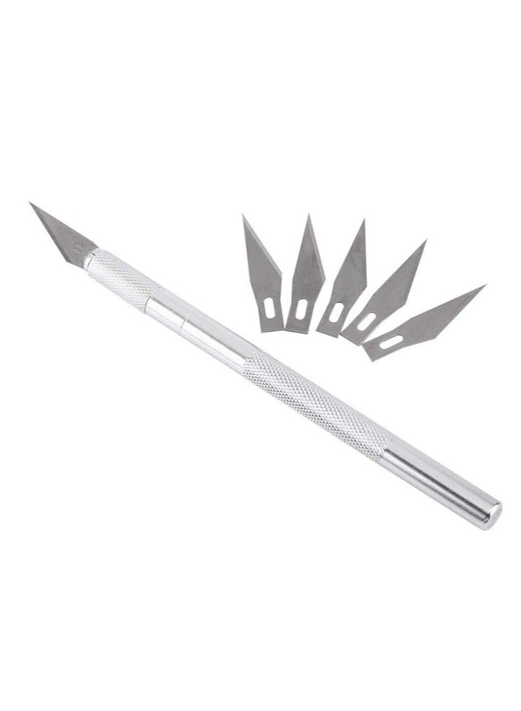 WLXY Precision Craft Knife Cutter With 6 Blades for Hobby Polymer Wood Modeling Craft Phone PC Tablet Repair DIY Art Work - Image 4