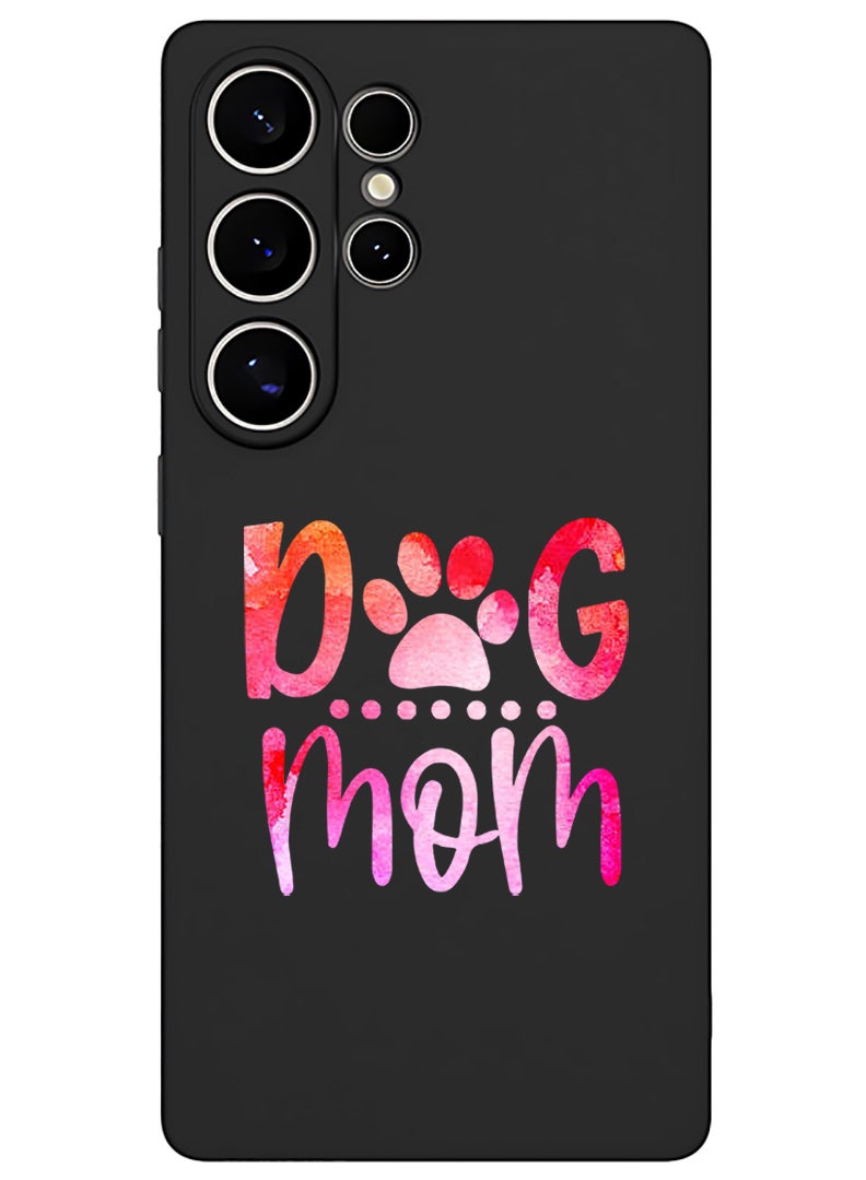 Theodor Protective Slim Fit Case Liquid Silicone Cover with Full Body Protection Anti-Scratch Shockproof Case For Samsung Galaxy S25 Ultra (Black) - Dog mom - Image 1