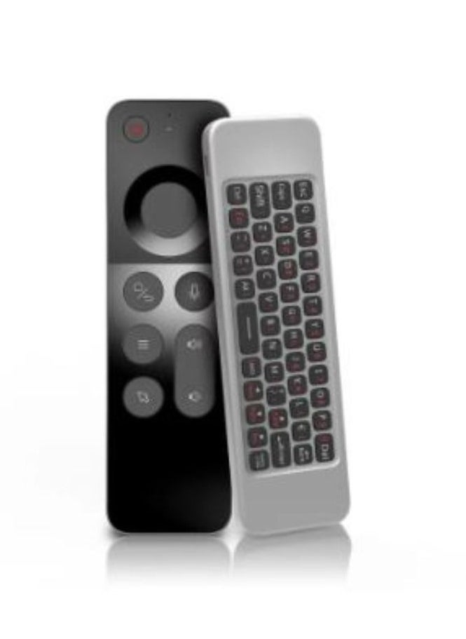 Generic - 2.4G Voice Air Mouse Wireless Keyboard Smart IPTV TV Box Remote Control Gyroscope IR Learning Function For PC Android TV BOX - (Color: 2pcs) - Image 1