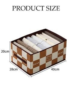 DUNISO 2PCS Wardrobe Clothes Organizer with Portable Handle Large Capacity Stackable Closet Storage Organizer for Clothes Jeans Washable Closet Storage Boxes Cube Storage Bin for Home Bedroom Office  - Image 2
