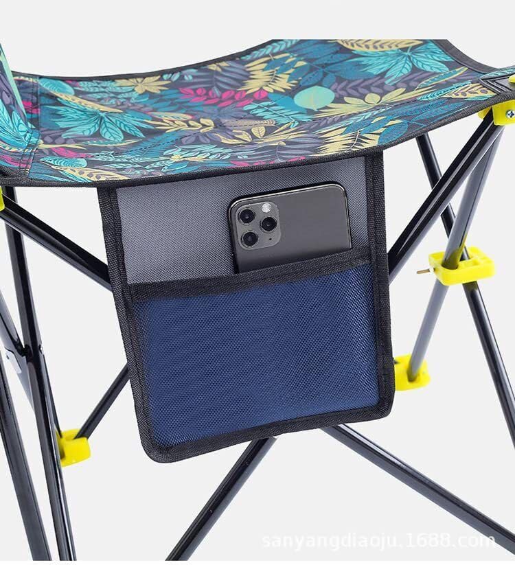 Jukusa Aluminium Portable Folding Chairs With Carry Bag & Pocket Heavy Duty 264Lbs Capacity Camping Foldable Backpacking Chair For Fishing Picnic Hiking Beach Party (Medium) 71.1H X 41W X 41L,Multi - Image 4