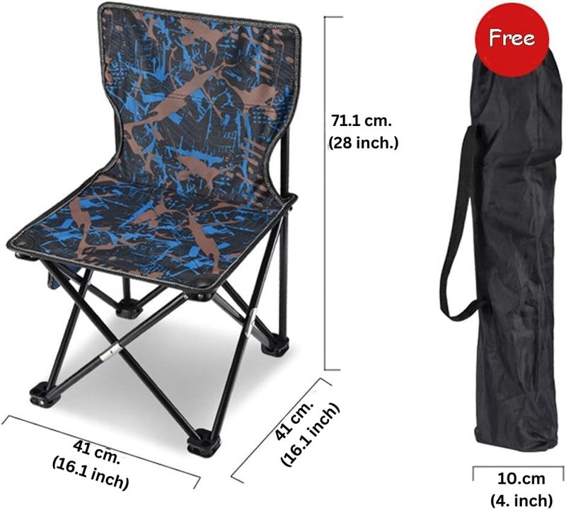 Jukusa Aluminium Portable Folding Chairs With Carry Bag & Pocket Heavy Duty 264Lbs Capacity Camping Foldable Backpacking Chair For Fishing Picnic Hiking Beach Party (Medium) 71.1H X 41W X 41L,Multi - Image 2