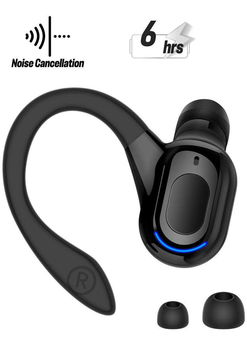 KASTWAVE Bluetooth Headset, Wireless Bluetooth Earpiece V5.2 Headphones with Mic Noise Canceling In Ear Bluetooth Headset Earphones Earbuds for Business Office Driving Black  - Image 1