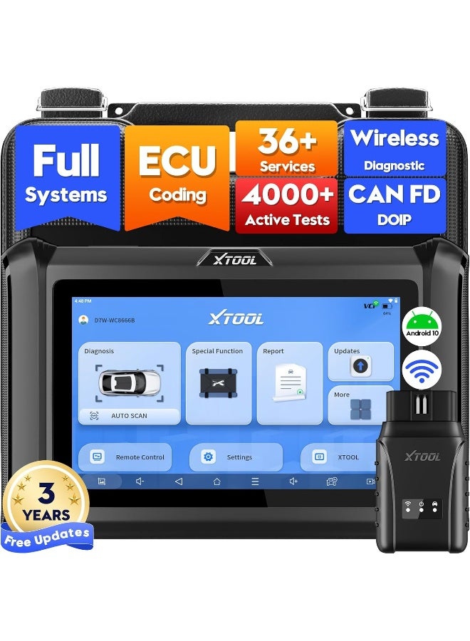 XTOOL XTOOL D7W Wireless OBD2 Scanner Diagnostic Tool  - Image 1