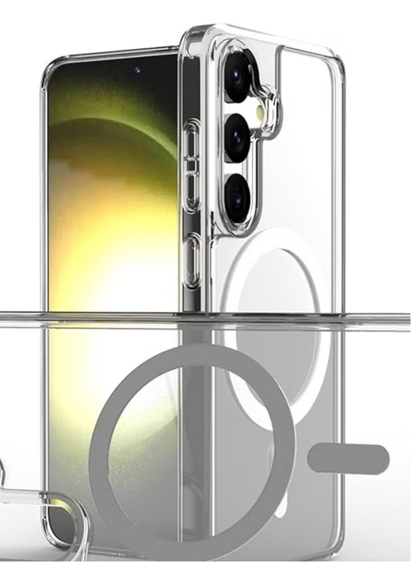 TIGER - Samsung Galaxy S25 Magsafe Case – Slim Thin Magnetic Cover with Wireless Charging Support, Anti-Scratch Shockproof Hard Transparent Phone Case, Compatible with Samsung Galaxy S25 - Image 1