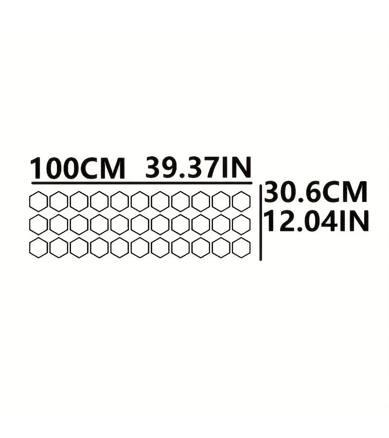 White 33 Pieces Hexagon Combo Sport Car Vinyl Decal Sticker Set - Image 2
