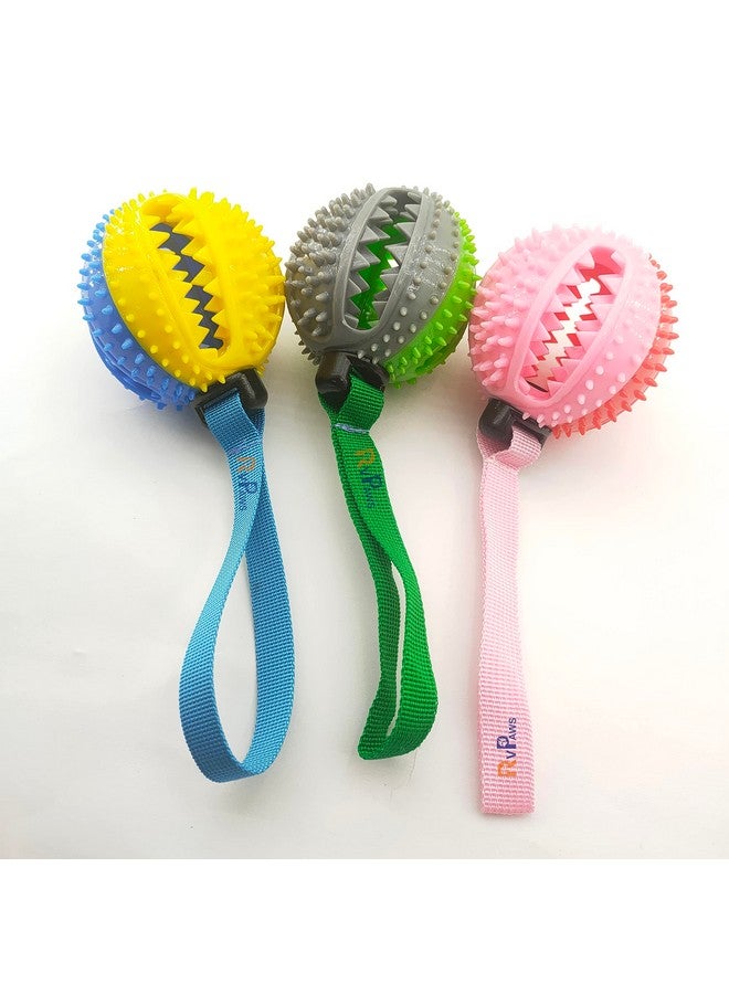 موزع طعام الحيوانات الأليفة على شكل كرة غير سامة | لعبة طعام متسربة | لعبة مضغ متينة للقطط والكلاب - قطعة واحدة - Image 1