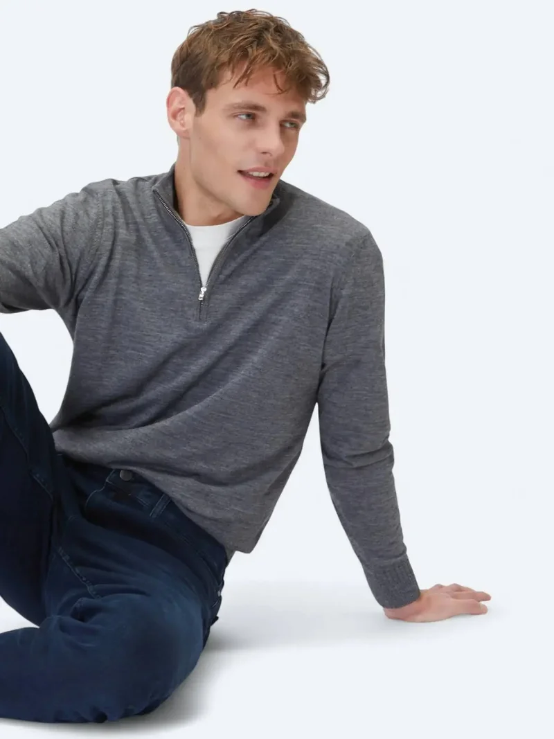 Kip Grey Knitwear Sweatshirt
