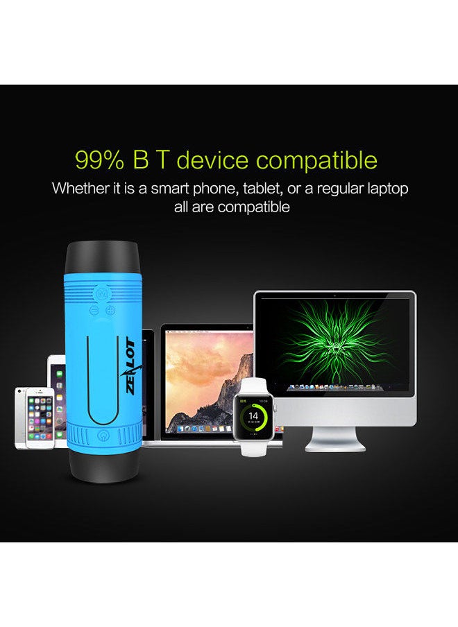 Zealot - ZEALOT S1 Portable Wireless Bluetooth Speaker Grey - Image 1