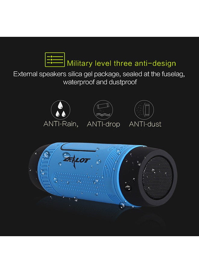 Zealot - ZEALOT S1 Portable Wireless Bluetooth Speaker Grey - Image 1