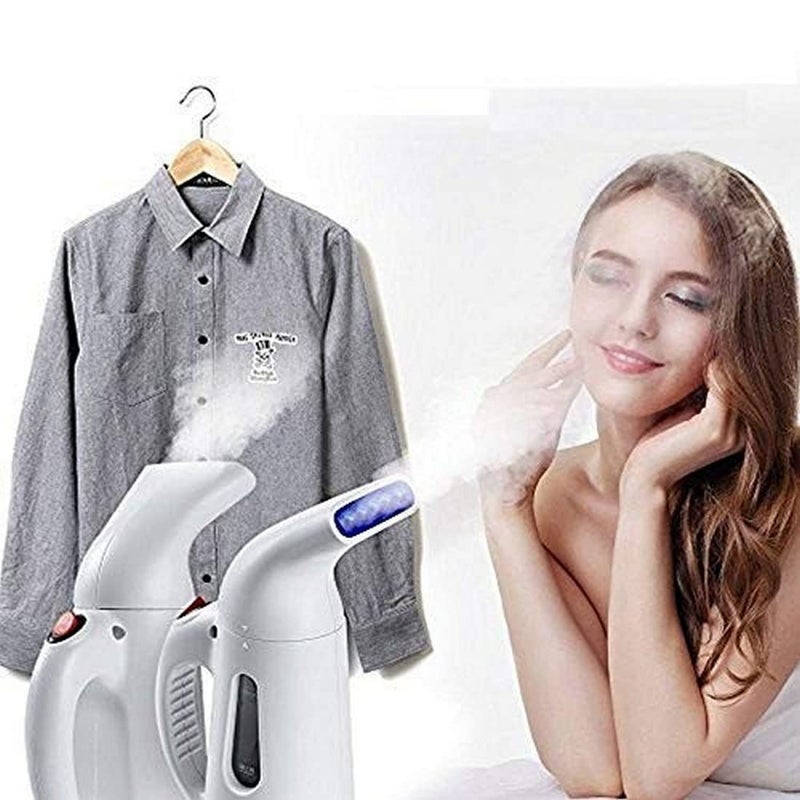 BKSMD Plastics White Steamer for Facial Handheld Garment Steamer for Clothes Portable Family Fabric Steam Brush - Image 3