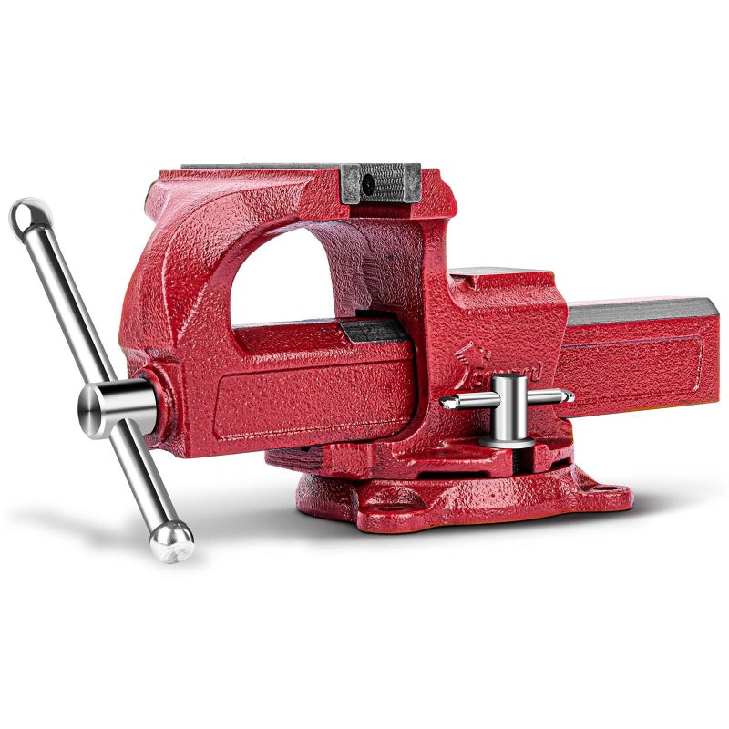 Forward 1308 8 Inch Home Vise Ductile Iron 8 Bench Vise Homeowners Vice with Anvil and Swivel Base