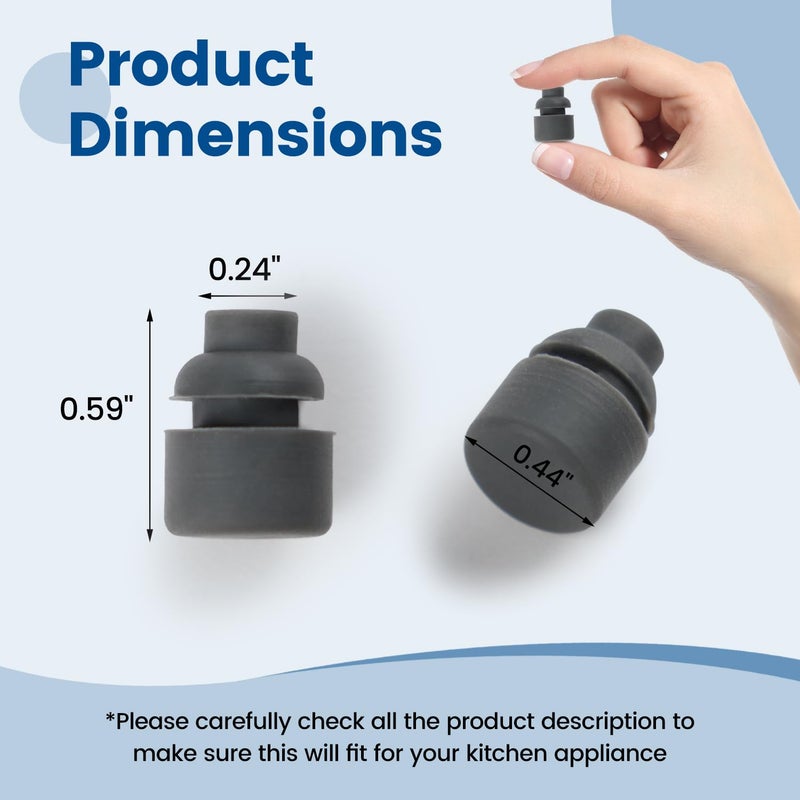 KOOC Gray Rubber Feet for Slow Cookers 5 qt 7 qt and 8.5 qt Replaceable Slow Cooker Legs Pot Insert Accessories (4 Packs) - Image 2
