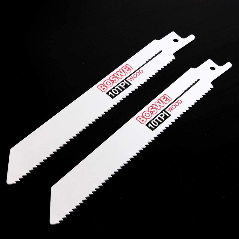 WorldCare 10pcs 6TPI8TPI10TPI Reciprocating Saw Blades Wood Metal Cutter Blade446785 Pack of 1  - Image 3