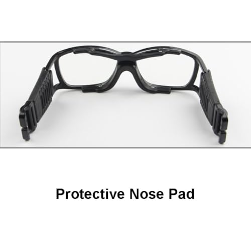 EnzoDate Vintage Basketball Glasses Slimfit Protective Safety Sports Goggles (black) - Image 3