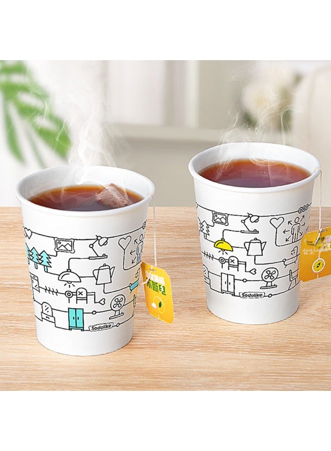 Sodolike Disposable Paper Cups, 230ml Thick Cups, 100 Pieces Per Box, For Office, Business, And Home Use - Image 3