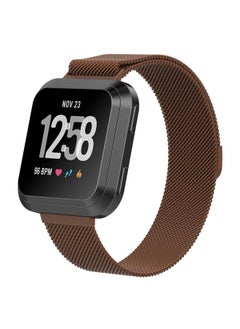 Replacement Strap For Fitbit Versa 2 / Fitbit Versa / Fitbit Versa Lite Milanese Watch Band,, Small Size: 2.3x22.5cm Coffee