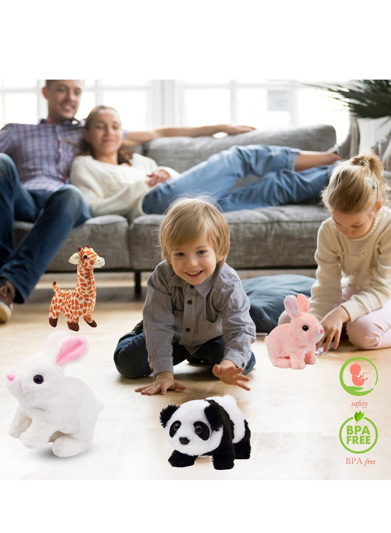 Interactive Rabbit Toy, Rabbit Cuddly Toy, Small, Easter Gifts Children, Interactive Plush Toy with Walking, Can Walk and Talk, Birthday Gift  - Image 3