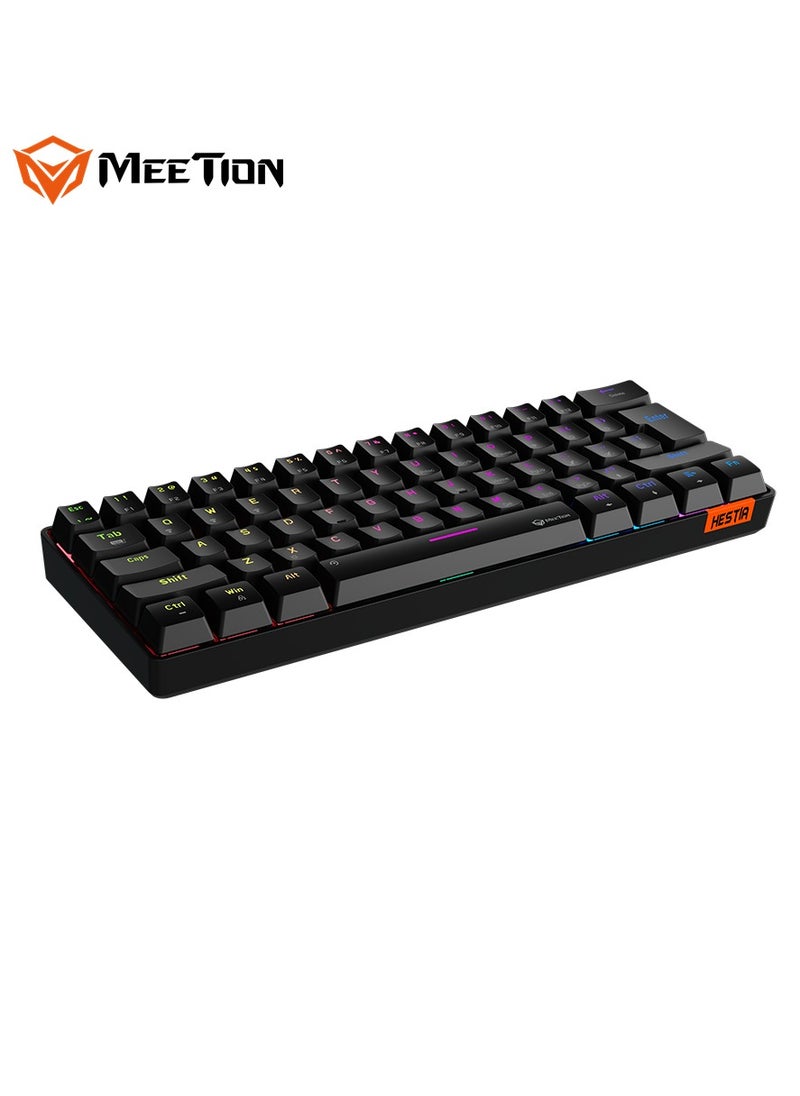 Meetion - MEETION Dual Mode Bluetooth 60% Gaming Keyboard MK005BT Full keys anti-ghosting RGB Chromatic Backlight Wired/Bluetooth Dual Mode Mechanical - Image 1