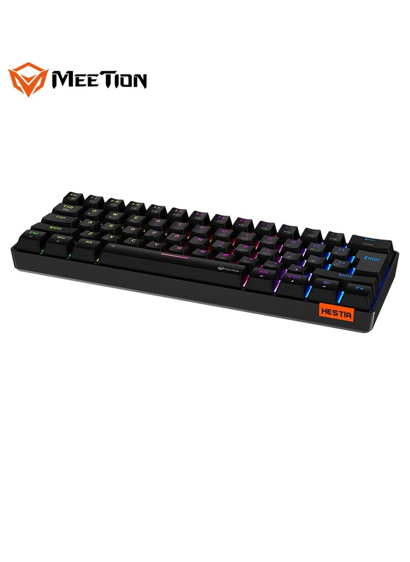 Meetion - MEETION Dual Mode Bluetooth 60% Gaming Keyboard MK005BT Full keys anti-ghosting RGB Chromatic Backlight Wired/Bluetooth Dual Mode Mechanical - Image 1