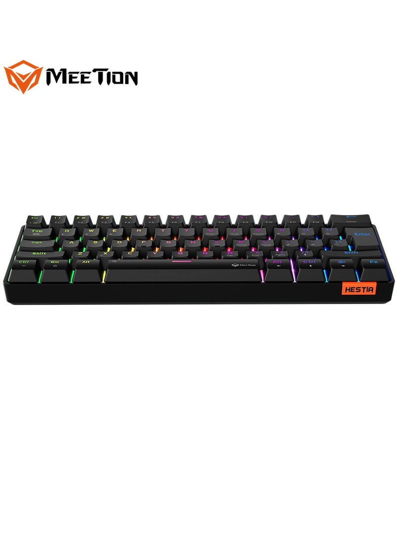Meetion - MEETION Dual Mode Bluetooth 60% Gaming Keyboard MK005BT Full keys anti-ghosting RGB Chromatic Backlight Wired/Bluetooth Dual Mode Mechanical - Image 1