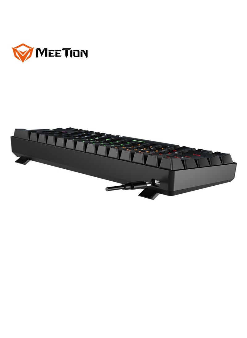 Meetion - MEETION Dual Mode Bluetooth 60% Gaming Keyboard MK005BT Full keys anti-ghosting RGB Chromatic Backlight Wired/Bluetooth Dual Mode Mechanical - Image 1