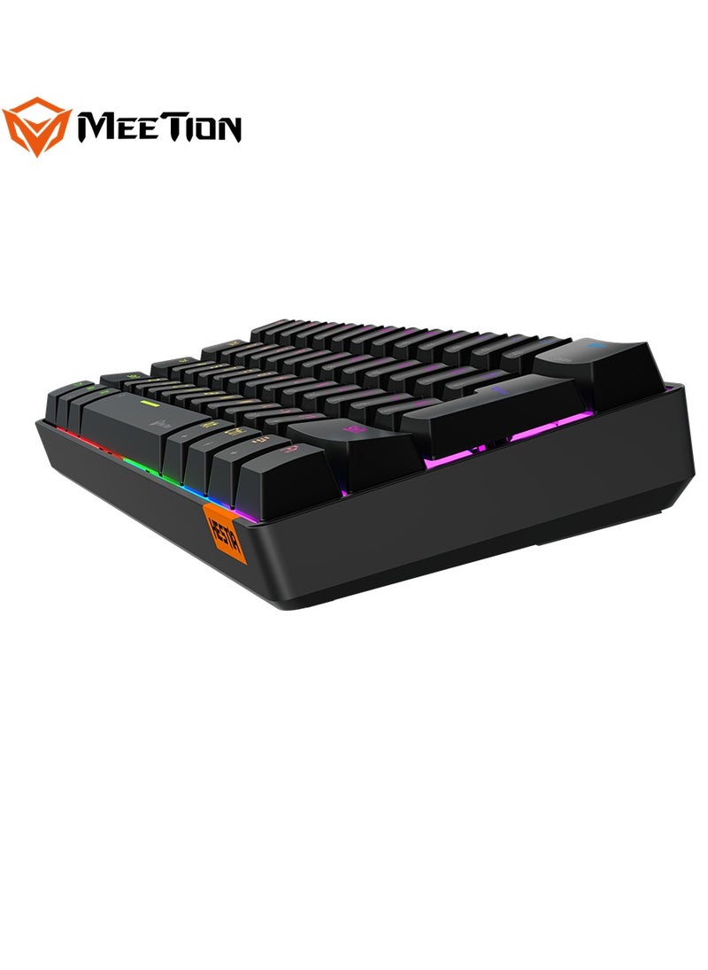 Meetion - MEETION Dual Mode Bluetooth 60% Gaming Keyboard MK005BT Full keys anti-ghosting RGB Chromatic Backlight Wired/Bluetooth Dual Mode Mechanical - Image 1