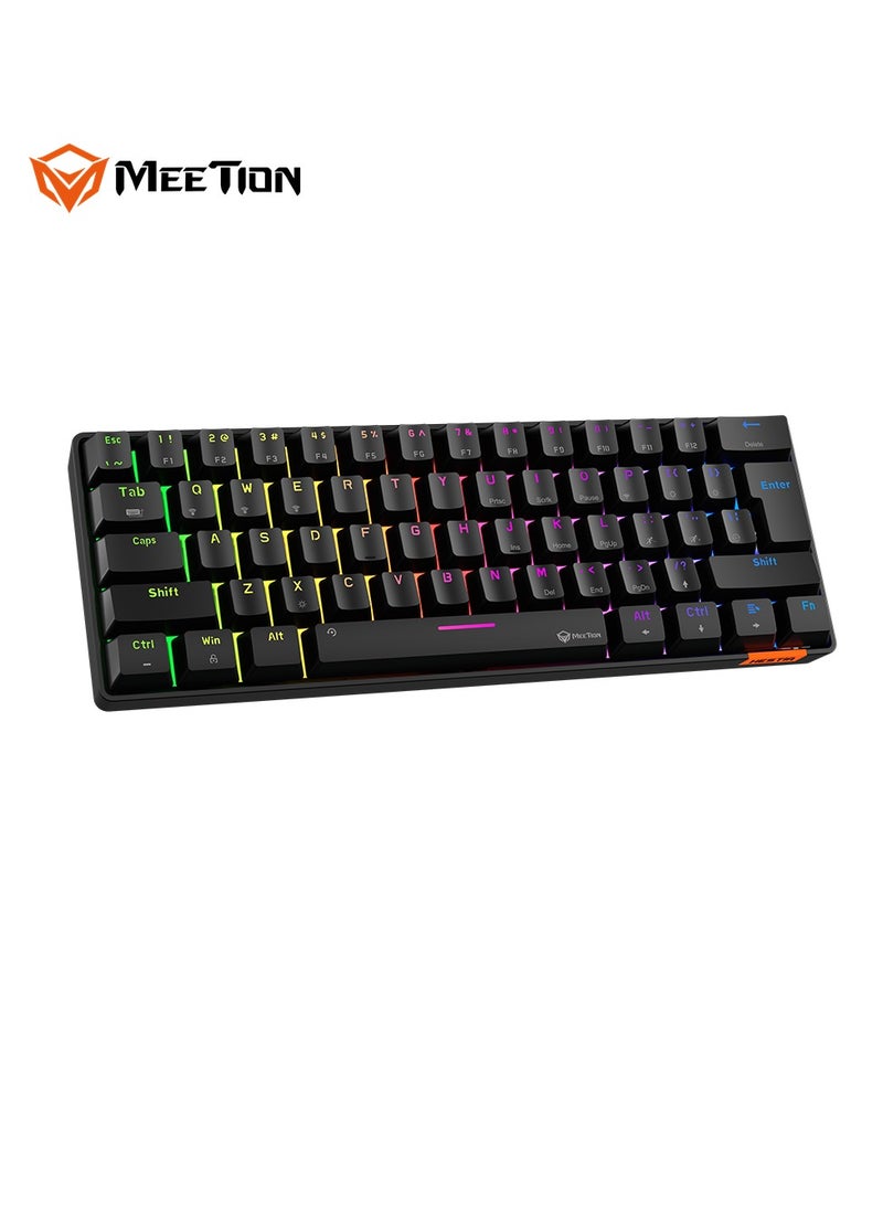Meetion - MEETION Dual Mode Bluetooth 60% Gaming Keyboard MK005BT Full keys anti-ghosting RGB Chromatic Backlight Wired/Bluetooth Dual Mode Mechanical - Image 1