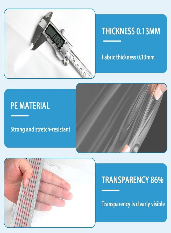 Welacymet Clear Waterproof Tarps Heavy Duty 4x6ft,Clear Vinyl Tarp with Grommets,Clear Plastic Tarp-Clear PVC Tarp Covering for Patio Henhouse Porch Canopy Plant Camping - Image 4