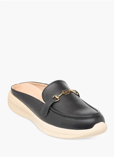 Flora Bella By Shoexpress Women Monogram Print Buckle Accent Slip-On Mules