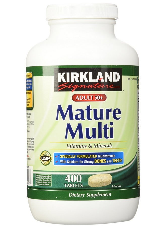 Kirkland Signature Kirkland Signature Adults, 50 plus Mature Multi Vitamins & Minerals, 400-Count Tablets 