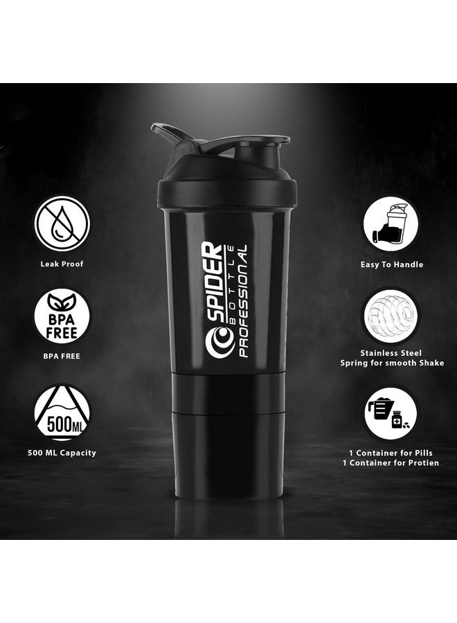 FIT FOCUS Combo Set of Gym Bag with Wrist Support Band and Shaker Bottle for Men & Women Shaker for Protein Shaker Bottle Wrist Wrap Support Weightlifting 700ML Shaker 100% Leak Proof (Black) - Image 5