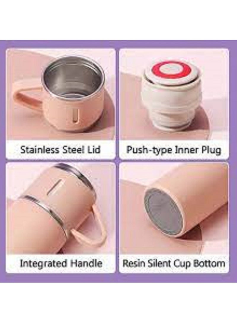 طقم قارورة مفرغة من الفولاذ المقاوم للصدأ مع 3 أكواب - Image 5