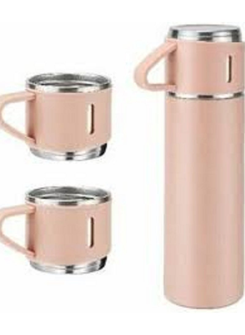 طقم قارورة مفرغة من الفولاذ المقاوم للصدأ مع 3 أكواب - Image 4