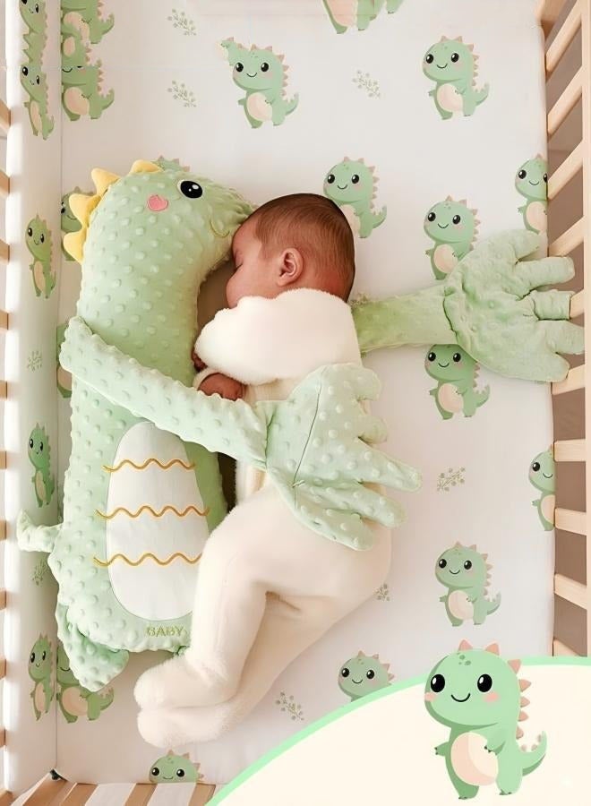Baby Soothing Palm Baby Patting Sleeping Toy Toddler Sleep Soother Dinosaur Baby Patter Toddler Patter for Sleep, Three-Speed Adjustment, Remote Control, Free Hands (Green) - Image 1