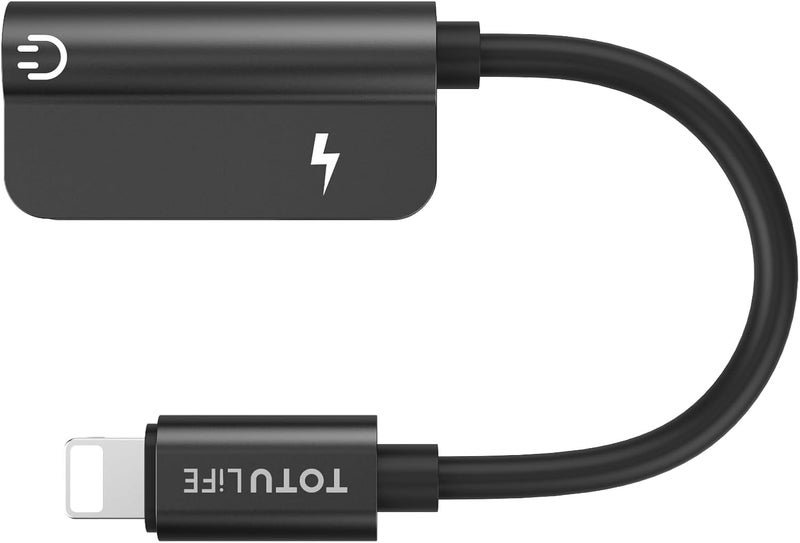 TOTULIFE PURE Series OTG Wired L-L + 3.5mm Adapter - Black - Image 3