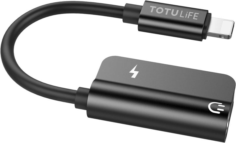 TOTULIFE PURE Series OTG Wired L-L + 3.5mm Adapter - Black - Image 4