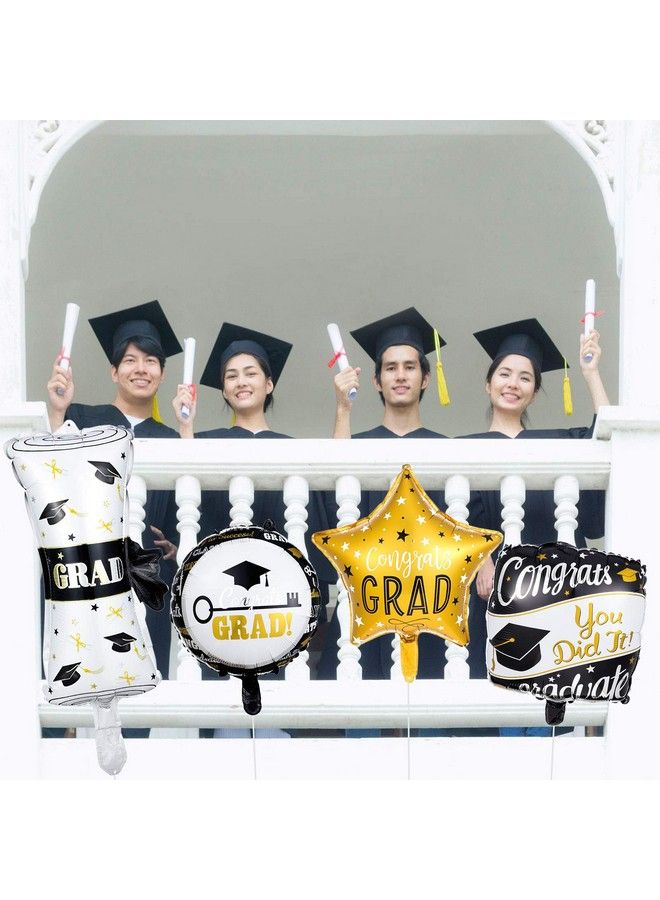 Skylety 14 Pieces Graduation Party Supplies Balloons Graduation Foil Balloons Class Of 2023 Congrats Graduation Trophy Foil Balloons For College High School Party Decorations Supplies - Image 5