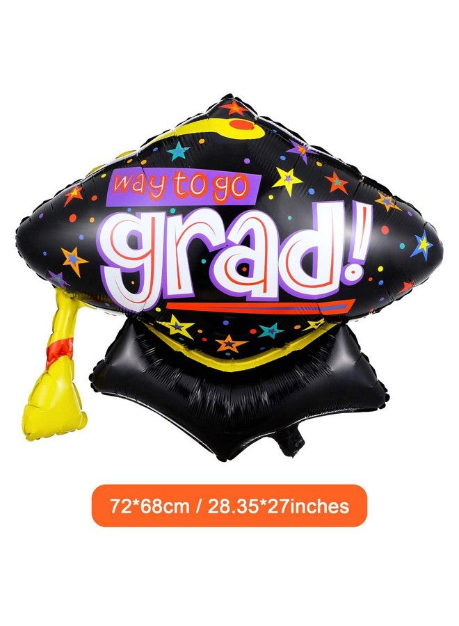Skylety 14 Pieces Graduation Party Supplies Balloons Graduation Foil Balloons Class Of 2023 Congrats Graduation Trophy Foil Balloons For College High School Party Decorations Supplies - Image 3